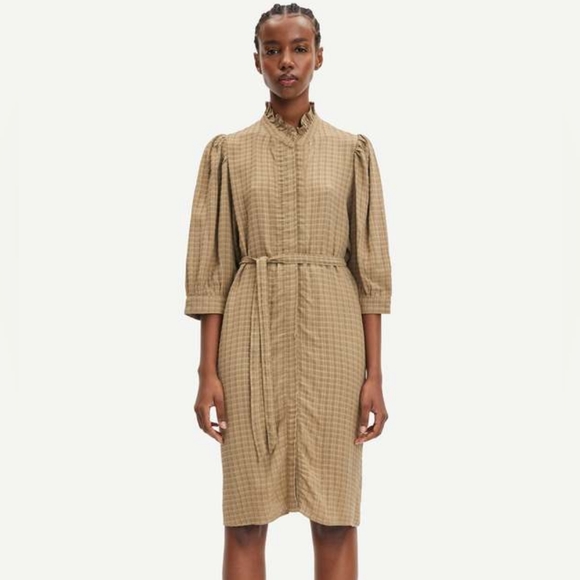 SAMSOE Dresses & Skirts - Samsoe Samsoe Mejsi Shirt Dress In Elmwood Size Small NWT ✨